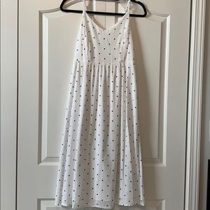 Old Navy White Polka Dot Midi Dress